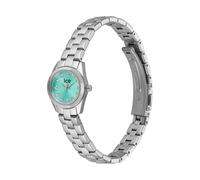 Ice-Watch - Ice Mimi Silver Turquoise - Trendige silberfarbene Damenuhr mit Edelstahlarmband - 025536 (19 mm)