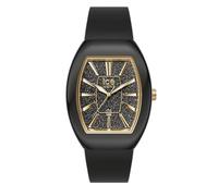 ICE-WATCH - Ice boliday Dome Black Glitter Gold - Schwarze Damenuhr mit Silikonarmband - 024030 (Small)