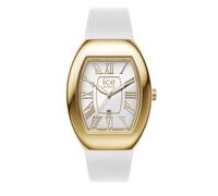 Ice-Watch Damenuhr Ice boliday Dome Metal White Gold 024049 Silikonarmband Small