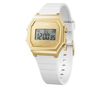 ICE-WATCH - Ice Digit Retro White Gold - Weiße Damenuhr mit Plastikarmband - 022049 (Small)