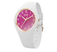 Ice-Watch - ICE glitter White pink - Weiße Damenuhr mit Plastikarmband - 022572 (Small)