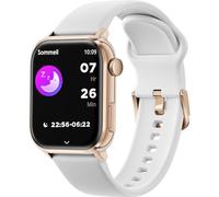 Ice-Watch - ICE smart 2.0 Rose-Gold White - Rosafarbene Connected Watch mit weißem Silikonarmband für Frauen - 022537 (1,96 inch)