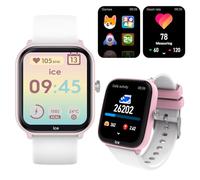 ICE-WATCH - Ice smart junior 3.0 Pink White 1.75 AMOLED - Rosa Mädchenuhr mit Silikonarmband - 024297 (1.75 Zoll)