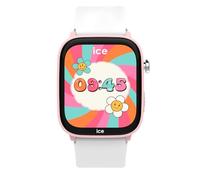 ICE-WATCH - Ice smart junior FH Pink White - Rosa geolokalisierbare verbundene Uhr für Mädchen mit Silikonarmband - 025681 (36mm Zoll) - Standortbestimmung über die FIND HUB-App - nur für Android