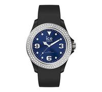 ICE-WATCH - ICE star Black deep blue - Schwarze Damenuhr mit Silikonarmband - 017237 (Medium)