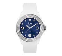 ICE-WATCH - ICE star White deep blue - Weiße Damenuhr mit Silikonarmband - 017235 (Medium)