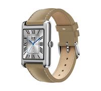 ICE-WATCH - Ice smart TKS 2.0 Silver Taupe Grain - Silbergraue Damenuhr mit Lederarmband - 025622 (1.41 Zoll / 32mm) - Smartwatch, Aufzeichnung von körperlicher Aktivität und Gesundheitsdaten