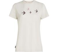 Icebreaker - Women's Merino 150 Tech Lite S/S Bird Transit - Merinoshirt, Gr. L, grau (EcruHeather)