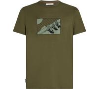 Icebreaker - T-Shirt aus Merinowolle - M Merino 150 Tech Lite SS Tee In The Wild Loden für Herren aus Wolle - Größe 35-37 - Khaki Khaki 35-37