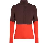 Icebreaker 200 Realfleece Descender Half Zip Herren Longsleeves rot Größe XXL Trekking Hautfreundlich Merinowolle