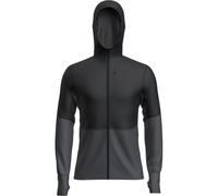 Icebreaker - Merino 200 Realfleece Descender L/S Zip Hoodie - Fleecepullover, Gr. XL, schwarz (Black/Graphite)