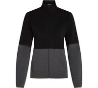 Icebreaker 400 RealFleece Descender Damen Fleecejacke schwarz Größe XS Camping Hautfreundlich Merinowolle | Lyocell (Tencel™)
