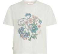 Icebreaker Damen 150 Tech Lite Crop NZ Flora T-Shirt (Größe XL, weiss)