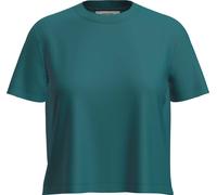 Icebreaker Damen Merino 150 Tech Lite III Kurzarm Crop T-Shirt Tidal Teal Größe S
