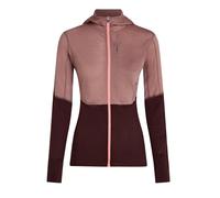 Icebreaker - Women's 200 RealFleece Descender L/S Zip Hoodie - Merinohoodie, Gr. S, braun (Summit/Java/AcidPink/CB)