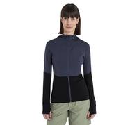 Icebreaker Damen Hoodie Merino Blend 200 Realfleece™ Descender Hoody Graphite/Black - L