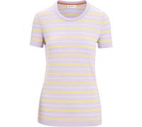 icebreaker | Merino Wave T-Shirt Stripe Damen, L Purple Gaze/Summer/S