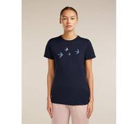 Icebreaker Merino 150 Tech Lite Bird Transit Kurzarm-t-shirt XL Midnight Navy