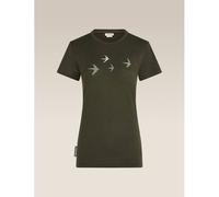 Icebreaker - Women's Merino 150 Tech Lite S/S Bird Transit - Merinoshirt, Gr. XL, oliv (DarkLoden)