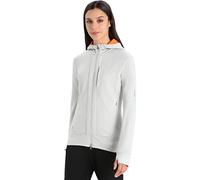 Icebreaker Damen Women's Quantum III L/S Zip Hood Merinojacke Weiß L