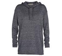 Icebreaker Flaxen LS Hooded Pullover Sweater Women mid. navy/serene blue stripe - Größe S