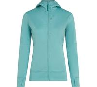 Icebreaker - Fleece aus Merinowolle - W Merino 260 Quantum LS Zip Hoodie Hydro für Damen aus Wolle - Größe 35-37 - Grün Grün 35-37
