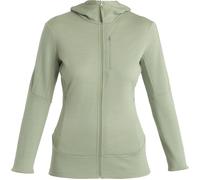 Icebreaker - Fleecejacke aus Merinowolle - Damen / Frau - W Merino 260 Quantum LS Zip Hoodie - W Merino 260 Quantum LS Zip Hoodie Lichen Grün M