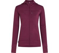 Icebreaker - Fleecejacke aus Merinowolle - Damen / Frau - W Merino Blend 300 RealFleece™ Descender LS Zip Hoodie - W Merino Blend 300 Violett S