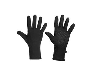 Icebreaker - Gants tactiles en laine de mérinos - Adult Quantum Gloves Black für Herren aus Wolle - Größe XL - schwarz schwarz XL