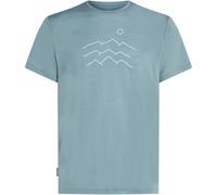 Icebreaker Merino 125 Cool-Lite Sphere Shortsleeve The Peaks T-Shirt Herren flint blue Größe M Farbgruppe blau blau Herren 60% Lyocell, 40% Wolle | Enthält nichttextile Teile tierischen Ursprungs