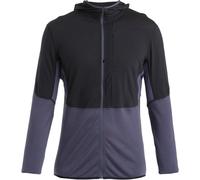 Icebreaker - Merino 200 Realfleece Descender L/S Zip Hoodie - Fleecepullover, Gr. L, schwarz (Black/Graphite)