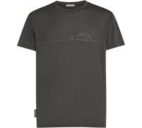 Icebreaker - Merino Core S/S Tee Single Line Camp - Funktionsshirt, Gr. XL, grau (Obsidian)