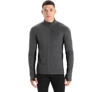 ICEBREAKER Herren Fleecejacke "Descender Long Sleeve Zip" (104853) XL JET HTHR/BLACK