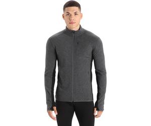 ICEBREAKER Herren Fleecejacke "Descender Long Sleeve Zip" (104853) XL JET HTHR/BLACK
