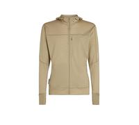 Icebreaker - Warmes, technisches Fleece - M Merino Blend 300 RealFleece Descender LS Zip Hoodie Flagstone für Herren aus Wolle - Größe M - Beige Beige M
