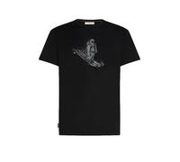 Icebreaker - T-Shirt aus Merinowolle - M Merino 150 Tech Lite SS Tee Skiing Yeti Black für Herren aus Wolle - Größe 44,5-46,5 - schwarz schwarz 44.5-46.5