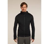 Icebreaker Merino 260 Quantum Full Zip Kapuzenjacke pechschwarz - S