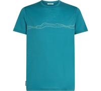 Icebreaker - T-Shirt aus Merinowolle - M Merino 150 Tech Lite SS Tee Mountain Pulse Topaz für Herren aus Wolle - Größe 39-41,5 - Blau Blau 39-41.5
