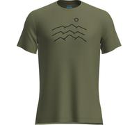 Icebreaker Herren Merino Blend 125 Cool-Lite Sphere Ss Tee Across The Peaks, Sphagnum, XL