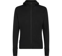 Icebreaker Herren Merino Blend 300 RealFleece Hoodie Jacke (Größe XXL, schwarz)