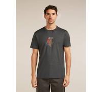 Icebreaker Merino 150 Tech Lite Bear Catch Kurzarm-t-shirt XL Obsidian