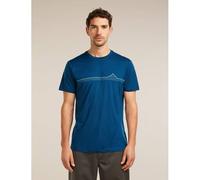 Icebreaker Merinoshirt Merino 150 Tech Lite S/S Tee Range Stripes Blau XL