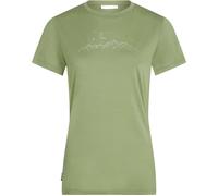 Icebreaker - Leichtes T-Shirt für Wanderungen aus Merinowolle - Damen / Frau - W Merino 150 Tech Lite SS Tee Sparkling Stars Lichen - W Grün S