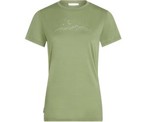 Icebreaker - Leichtes T-Shirt für Wanderungen aus Merinowolle - Damen / Frau - W Merino 150 Tech Lite SS Tee Sparkling Stars Lichen - W Grün M