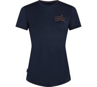 Icebreaker - Leichtes T-Shirt für Wanderungen aus Merinowolle - Damen / Frau - W Merino Blend 125 Cool-Lite Sphere SS Tee Acrss the Pks Navy blau M