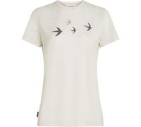 Icebreaker - Leichtes T-shirt für Wanderungen aus Merinowolle - Damen / Frauen - W Merino 150 Tech Lite SS Tee Bird Transit Ecru Heather - Beige S