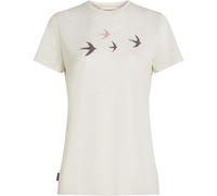 Icebreaker - Leichtes T-shirt für Wanderungen aus Merinowolle - Damen / Frauen - W Merino 150 Tech Lite SS Tee Bird Transit Ecru Heather - Beige XS