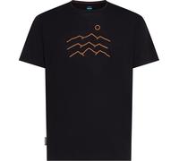 Icebreaker - Leichtes T-Shirt für Wanderungen aus Merinowolle - Herren - M Merino Blend 125 Cool-Lite Sphere SS Tee Across the Peaks Black schwarz L