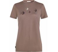 Icebreaker - Leichtes und atmungsaktives Wander-T-shirt aus Merinowolle - Damen - W Merino 150 Tech Lite SS Tee Bird Transit Porcini - W Braun M