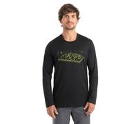 ICEBREAKER M Merino 150 Tech Lite II LS Tee Alps 3D BLACK XL